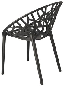 Dekorstudio Balkónové sedenie ALBERO čierne - 2x stolička + 1x stôl