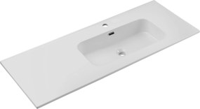 Comad Nábytkové keramické umývadlo s odkladacou plochou GO 2 120CM R DP, 121x46 cm, biela lesklá
