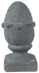 Šedá cementová dekorácia socha šiška - 11*11*21 cm