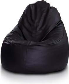 Sedací vak Yoko ekokoža / polyester TiaHome - čierna