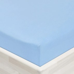 Jersey napínacie prestieradlo JR-014 Nebesky modré 200 x 220 - výška 20 cm