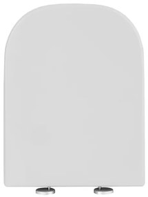 Gamma Lumino, toaletné WC sedátko 445x345mm z PP s pomalým zatváraním, biela, GAM-LUMINO
