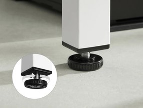 Biely jedálenský stôl s bielou doskou TESSA 120x60 cm