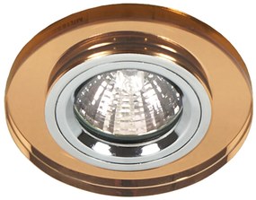CLX Stropné podhľadové moderné osvetlenie FALLO, 1xMR16, 50W, 9cm, okrúhle, mosadzné