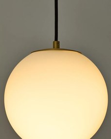 Biele/v zlatej farbe závesné svietidlo so skleneným tienidlom ø 10 cm Brisia – Kave Home