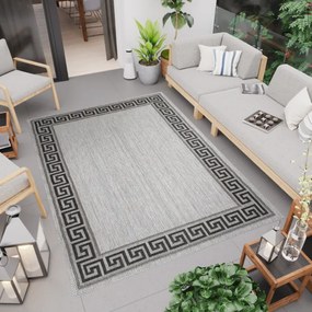 Sivý koberec s egyptským vzorom Melissa Šírka: 60 cm | Dĺžka: 100 cm