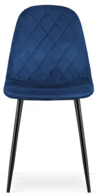 Set troch jedálenských stoličiek ASTI zamat granátové (čierne nohy) (3ks)