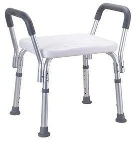 Stolička 55,5x56 cm strieborná/biela