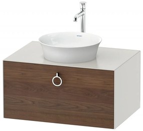 DURAVIT White Tulip závesná skrinka pod umývadlo na dosku, 1 zásuvka, 800 x 550 x 408 mm, americký orech masív/nordická biela matná, WT498007739