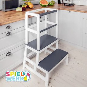 Spielwerk Učiaca veža PLAY borovica, 93x56x49, biela/antracit