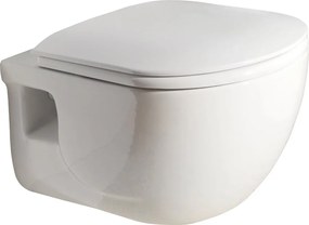 Sapho, BRILLA závesná WC misa s bidet. spŕškou, Rimless, 36,5x53 cm, biela, 100612