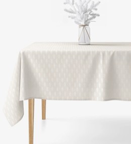 Goldea vianočný hranatý obrus natura – vetvičky na režnej 120 x 140 cm