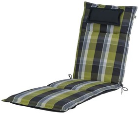 Livarno home Obojstranná podložka na kreslo Toronto, 167 x 50 x 7,5 cm, zelená, 4 kusy  (800006177)