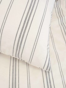 Predĺžené bavlnené obliečky Natural - Prúžky šedé