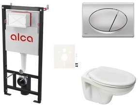 Cenovo zvýhodnený závesný WC set Alca do ľahkých stien / predstenová montáž + WC Ceramia S-Line Pre SIKOASP3