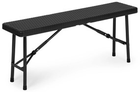 Cateringová súprava, stôl 120 cm a  2 lavice, čierna