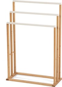 Noela Bambusový vešiak na uteráky TRENO biely