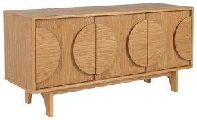 Nízka komoda v dekore duba v prírodnej farbe 120x58 cm Groove - Zuiver