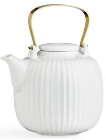 Biela porcelánová čajová kanvica Kähler Design Hammershoi, 1,2 l