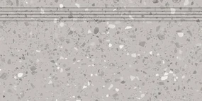 Schodovka Rako Porfido sivá 30x60 cm mat / lesk DCPSE811.1