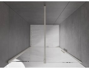 Mexen Velar, posuvné sprchové dvere do otvoru 120 cm, 8mm číre sklo, brúsená oceľ, 871-120-000-01-97
