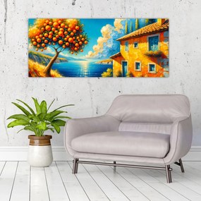 Obraz - Dom s pomarančmi II. (120x50 cm)