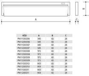 Panlux Kuchynské LED svietidlo Versa, š. 90,5 cm, 15 W, IP20