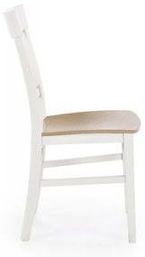 Jedálenská stolička TUTTI – masív, biela