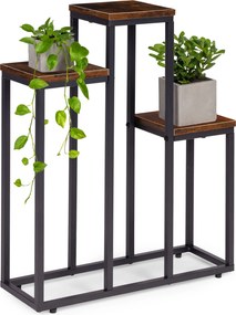 Stojan na květiny EVELIN 67x52 cm hnědý/černý