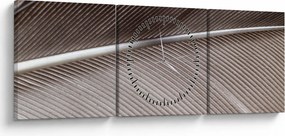 Abstraktný obraz vlákien (s hodinami) (90x30 cm)