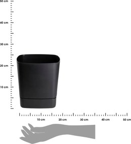 Plastový květináč s podmiskou Cubi 25x25 cm - výber z 5 prevedení
