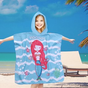 Detské pončo OCEAN GIRL svetlomodré