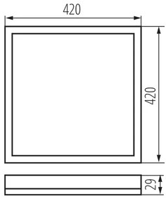 Kanlux 31535 - LED stropné svietidlo AZPO LED/22W/230V 42x42 cm IP54 čierne