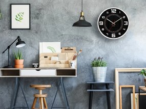 Nástenné hodiny Orion 30 cm čierne/biele