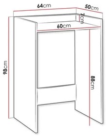Skrinka na práčku POLA 98x64 cm biela