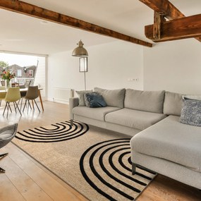 Dywany Łuszczów, Kusový koberec Spark 0688 beige/black, 160x220, béžová, chodba / predsieň