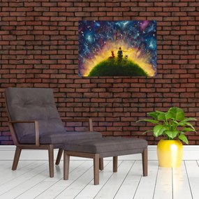 Obraz - Malý princ a líška (70x50 cm)