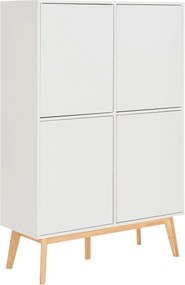 XXXLutz VYSOKÁ KOMODA, kaučukové drevo, biela, 100/149/40 cm MID.YOU - Skrine - 001635004301