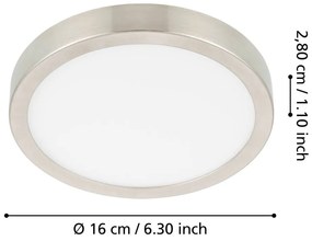 Sivé LED stropné svietidlo FUEVA 5 – EGLO