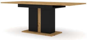 Jedálenský  stôl Montana (dub artisan + matná čierna) (pre 6  až 8 osôb). Akcia -21%. Vlastná spoľahlivá doprava až k Vám domov. 1124856