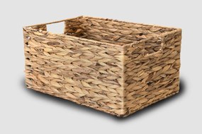 Úložný košík z kukuričného šuštia, hranatý – hnedý Rozměry (cm): 41x27, v. 20