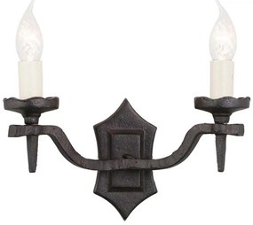 Elstead RY2B-BLACK - Nástenné svietidlo RECTORY 2xE14/60W/230V