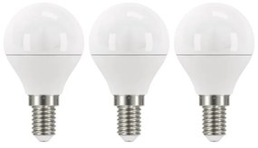 Súprava 3 LED žiaroviek EMOS Classic Mini Globe Warm White, 5W E14