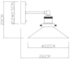 GLOBO 15053W - Nástenné svietidlo LENIUS 1xE27/60W/230V