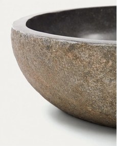 Sivé kamenné okrúhle umývadlo ø 40 cm Tetsu – Kave Home