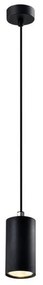 Čierne závesné svietidlo s kovovým tienidlom ø 7 cm Tubo - Candellux Lighting