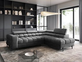 XXXLutz ROHOVÁ SEDAČKA, textil, tmavosivá P & B - Sedačky - 00000L001206