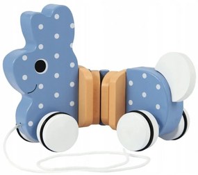 Trefl Edukačná drevená hračka Zajačik, modrá