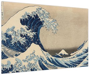 Obraz - Katsushika Hokusai, Under the Wave off Kanagawa, reprodukcia (90x60 cm)