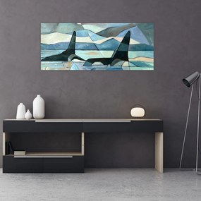 Obraz - Kosatky (120x50 cm)
